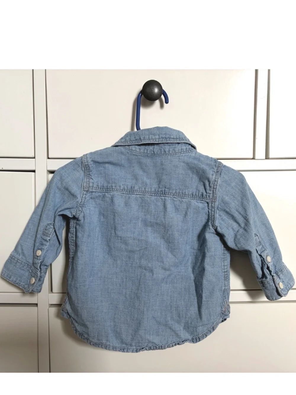 Baby Gap Denim Shirt Chambray Shirt Long Sleeve Button Up Size 6-12M